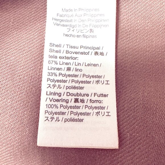 J. Crew Stretch Linen Bristol Blazer Pale Pink Women's Size 0 - Picture 5 of 6